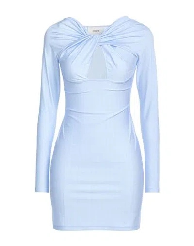 Coperni Woman Mini Dress Light Blue Size Xl Polyamide, Elastane