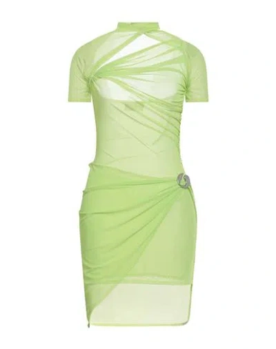Coperni Woman Mini Dress Light Green Size S Polyamide, Elastane