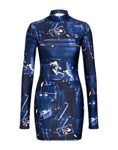 Coperni Woman Mini Dress Midnight Blue Size Xs Polyamide, Elastane
