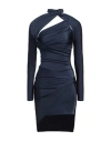 Coperni Woman Mini Dress Navy Size Xl Polyamide, Elastane