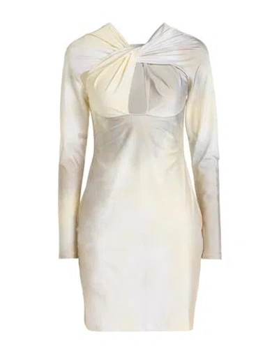 Coperni Woman Mini Dress Pastel Yellow Size Xl Polyamide, Elastane In White