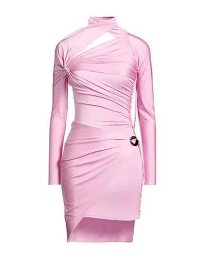 Coperni Woman Mini Dress Pink Size L Polyamide, Elastane