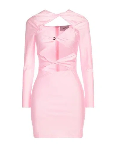 Coperni Woman Mini Dress Pink Size L Polyamide, Elastane