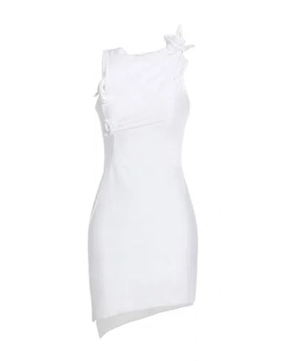 Coperni Woman Mini Dress White Size Xl Polyamide, Elastane