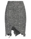 Coperni Aysmmetric-hem Tweed Skirt In Black