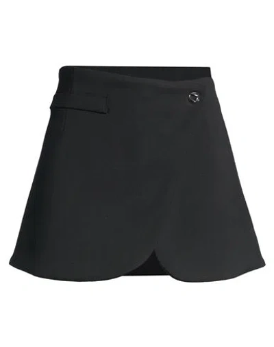 Coperni Woman Mini Skirt Black Size 8 Recycled Polyester, Viscose, Polyester, Elastane