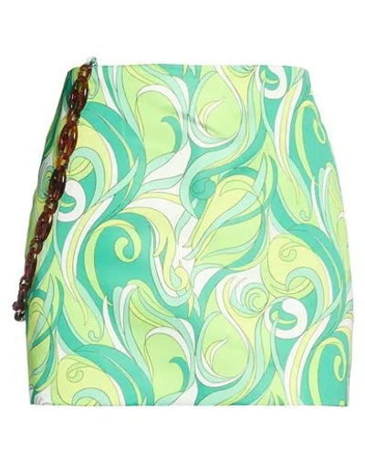 Coperni Woman Mini Skirt Green Size 2 Recycled Polyester