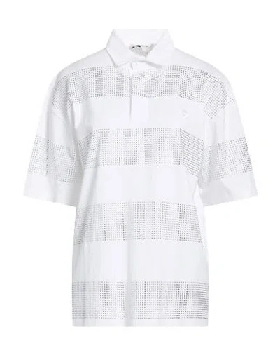 Coperni Woman Polo Shirt White Size M Cotton