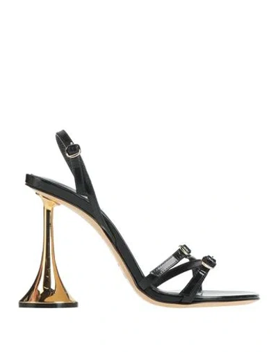 COPERNI COPERNI WOMAN SANDALS BLACK SIZE 7 LEATHER
