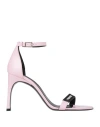 Coperni Woman Sandals Pink Size 10 Leather In Pink