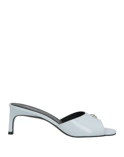 Coperni Woman Sandals Sky Blue Size 7 Leather In Multi