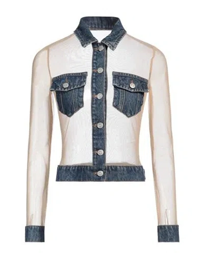 Coperni Woman Shirt Beige Size M Polyamide, Elastane, Cotton In Multi