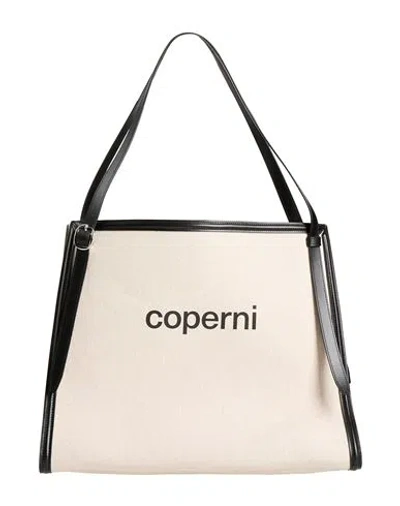 Coperni Woman Shoulder Bag Beige Size - Cotton, Recycled Cotton, Polyester In Sand