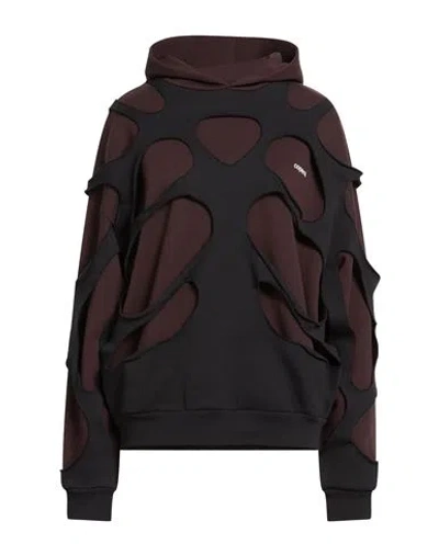 Coperni Woman Sweatshirt Dark Brown Size L Cotton, Polyester