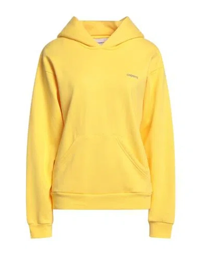 Coperni Logo-print Cotton Blend Hoodie In Yellow