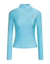 Coperni Woman T-shirt Azure Size L Polyamide, Elastane In Blue