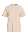 Coperni Woman T-shirt Beige Size S Cotton In Nude