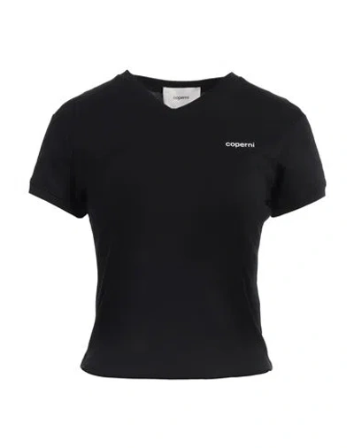 COPERNI COPERNI WOMAN T-SHIRT BLACK SIZE S COTTON
