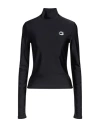 Coperni Black Tight High Neck Long Sleeve T-shirt In Black
