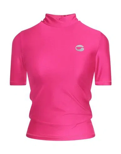 Coperni Woman T-shirt Fuchsia Size M Polyamide, Elastane In Pink