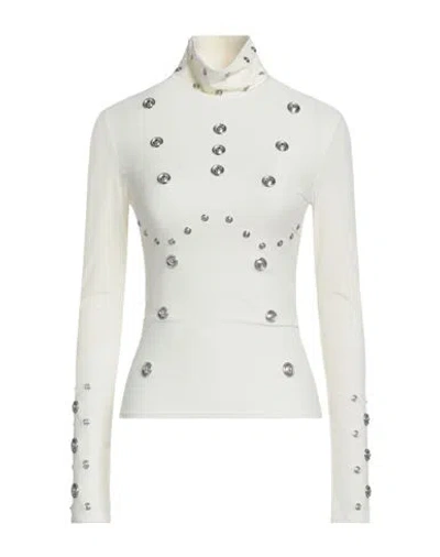 Coperni Woman T-shirt Ivory Size L Polyamide, Elastane