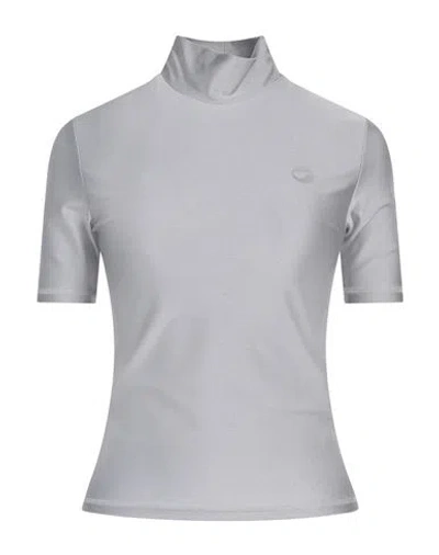 Coperni Woman T-shirt Light Grey Size L Polyamide, Elastane