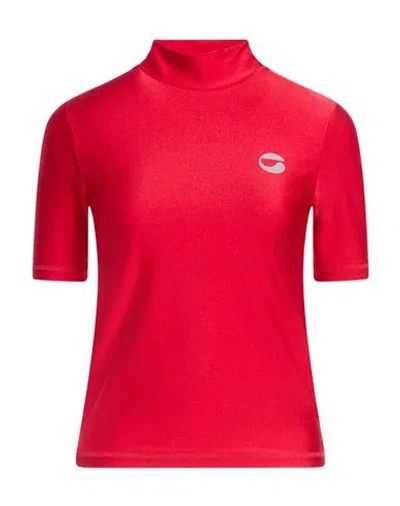 Coperni Woman T-shirt Red Size L Polyamide, Elastane