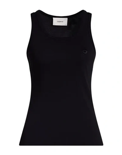 Coperni Woman Tank Top Black Size L Cotton In Multi