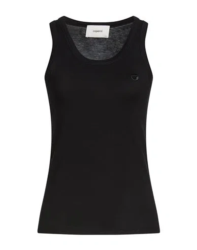 Coperni Woman Tank Top Black Size M Cotton, Modal