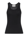 Coperni Black Embroidered Tank Top In Black