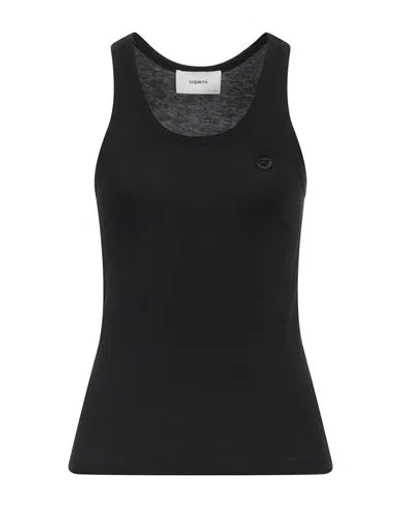 COPERNI COPERNI WOMAN TANK TOP BLACK SIZE M COTTON, MODAL