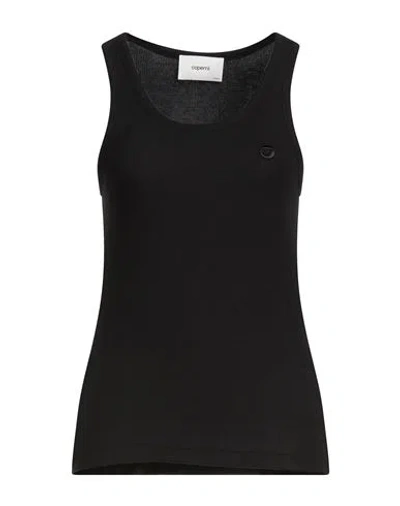 Coperni Woman Tank Top Black Size M Viscose, Elastane