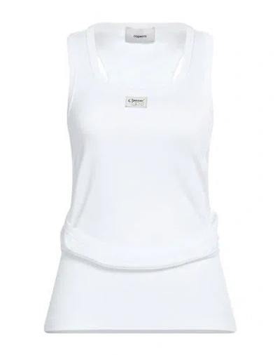 Coperni Woman Tank Top White Size S Cotton