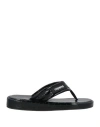 Coperni Logo-appliquéd Rubber-trimmed Croc-effect Patent Leather Flip Flops In Black