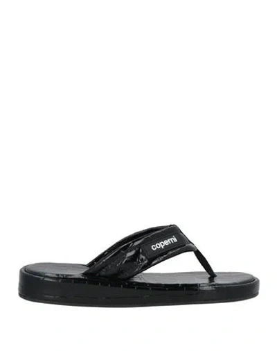 COPERNI COPERNI WOMAN THONG SANDAL BLACK SIZE 6 LEATHER