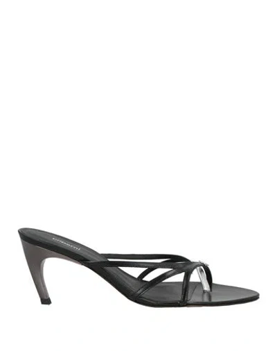 Coperni Woman Thong Sandal Black Size 8 Leather