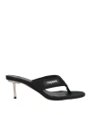 Coperni 70mm Denim Branded Thong Sandal In Black
