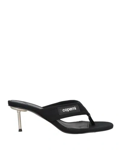 Coperni Woman Thong Sandal Black Size 8 Polyamide