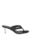 Coperni 70mm Denim Branded Thong Sandal In Blue