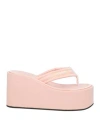 Coperni Satin Sandals With Logo Patch On The Side In Pink