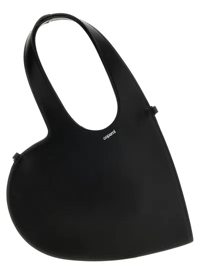Coperni Baby Heart Leather Crossbody Bag In Black