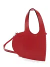 Coperni Baby Heart Red Heart Shaped Crossbody Bag With Adjustable And Removable Shoulder Strap In Leather Wo In Red