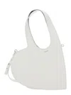 Coperni Baby Heart White Heart Shaped Crossbody Bag With Adjustable And Removable Shoulder Strap In Leather  In White