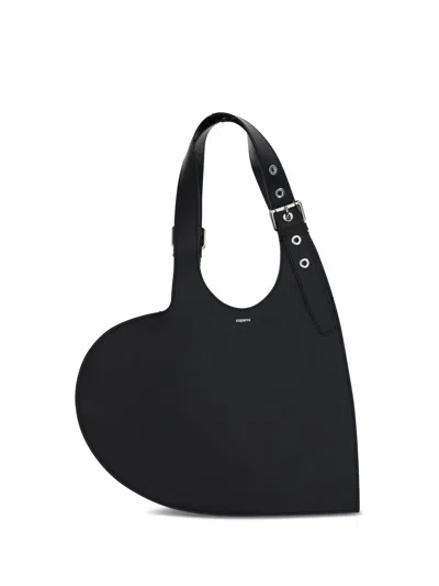 Coperni Women Belt Heart Shoulder Bag In Black