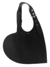 Coperni Asymmetrical Heart-shaped Shoulder Bag In Black