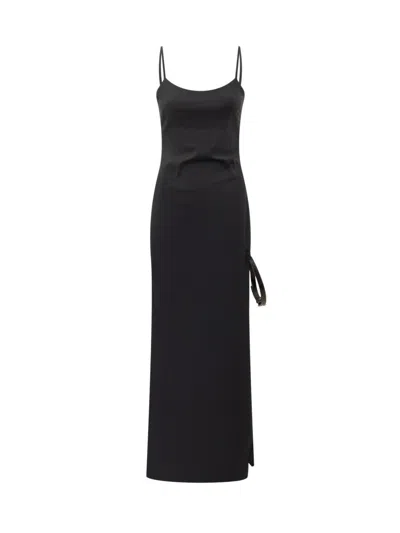 Coperni Black Scoop Neck Maxi Dress