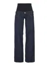 Coperni Women Blue Jeans With Stretch Waist In Denim Woman In Multi