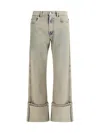 Coperni Boyfriend Jeans In Unique Greige Cotton Denim