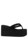 Coperni Platform Sole Open Toe Flat Slides In Black