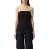 Coperni Strapless Bustier Open Back Top In Black